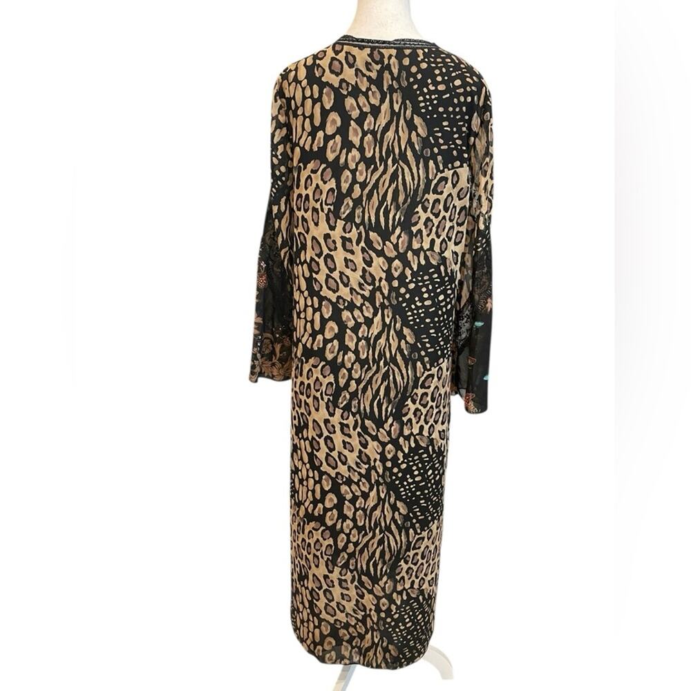Jonquil Diane Samandi Nieman Marcus Butterfly Animal Print Lined Dress - Picture 6 of 12